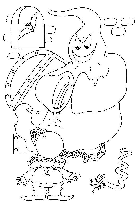 Plansa de colorat cu Halloween 41 99